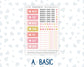 Kit 0294 - A6 Hobonichi Original - Daily Kit - September - Rosy Reveria
