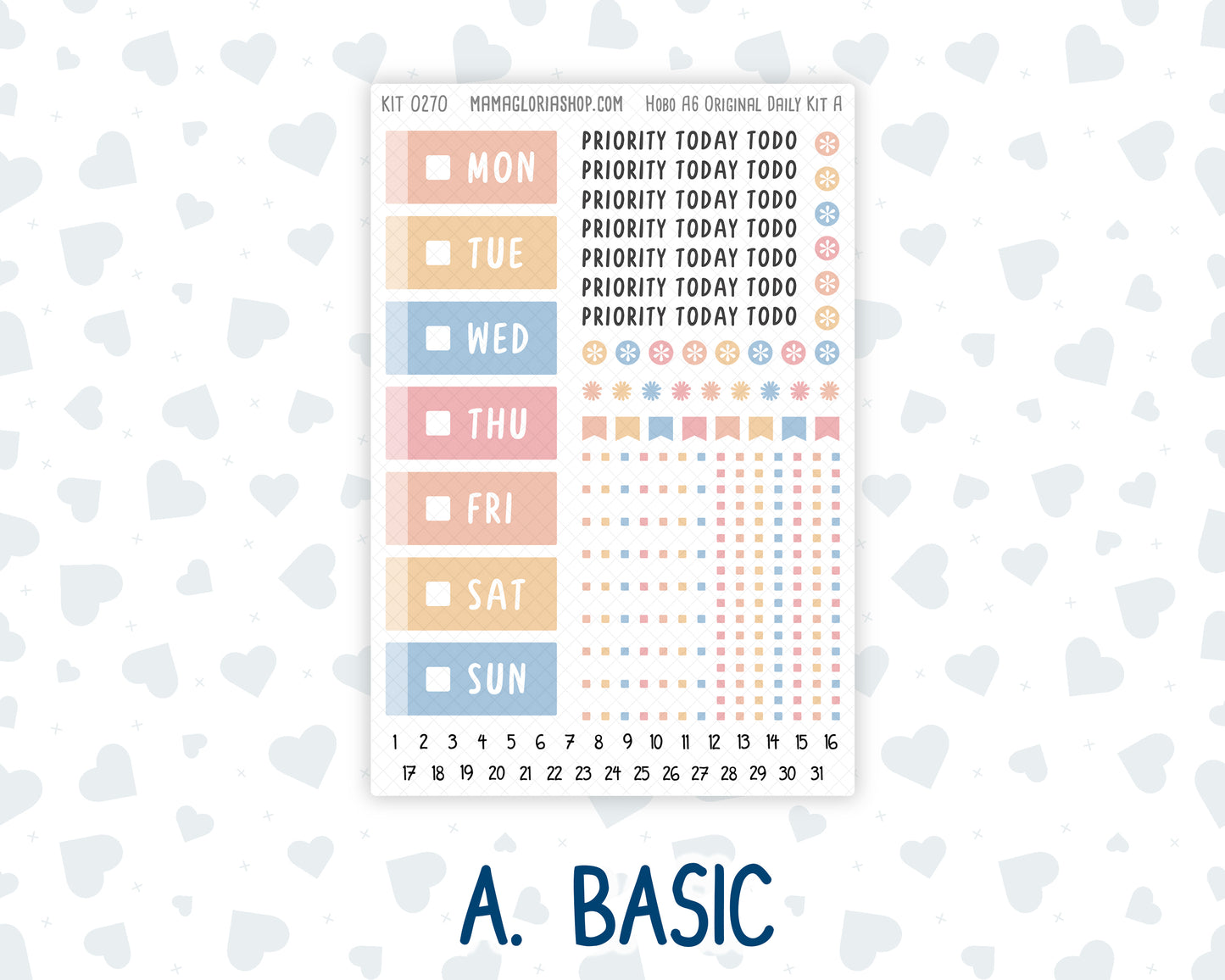 Kit 0270 - A6 Hobonichi Original - Daily Kit - June - Beachside Bliss