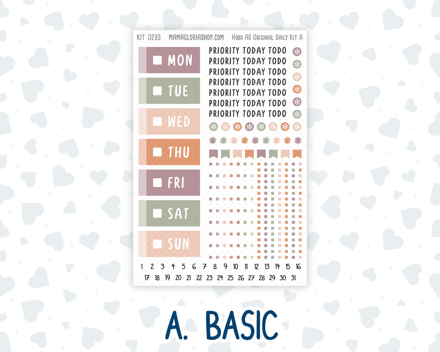 Kit 0293 - A6 Hobonichi Original - Daily Kit - September - Fleur de Provence