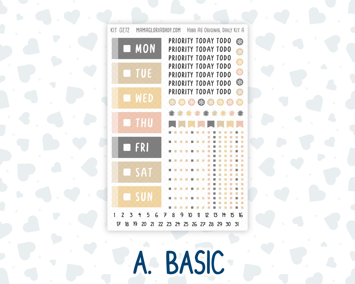 Kit 0272 - A6 Hobonichi Original - Daily Kit - May - Graduation