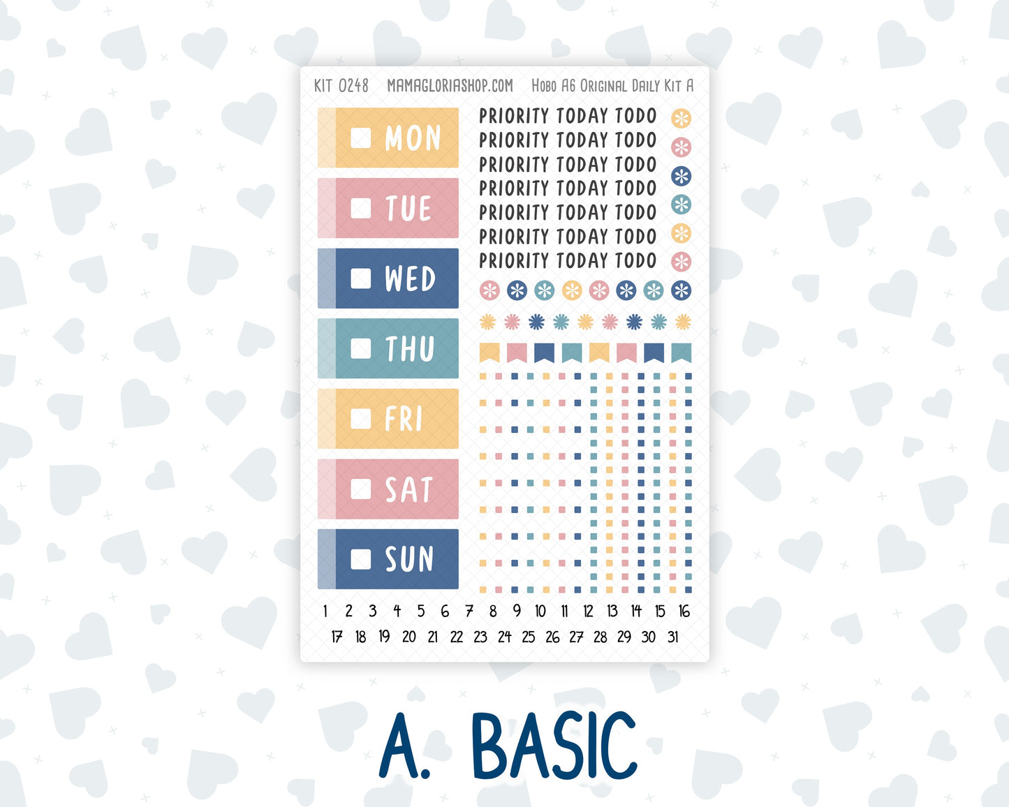 Kit 0248 - A6 Hobonichi Original - Daily Kit - January - Midnight Countdown