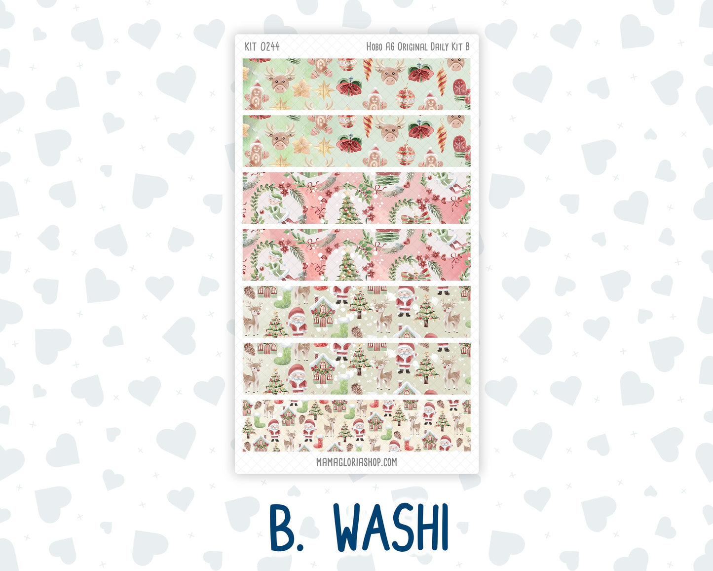 Kit 0244 - A6 Hobonichi Original - Daily Kit - December - Santas Village