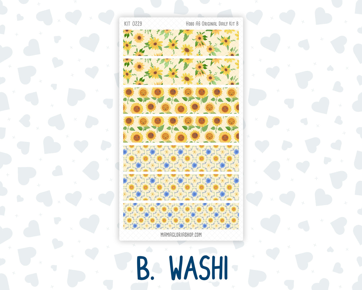 Kit 0229 - A6 Hobonichi Original - Daily Kit - August - Golden Faces