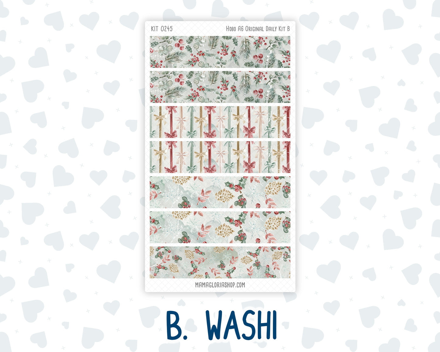 Kit 0245 - A6 Hobonichi Original - Daily Kit - December - Vintage Christmas