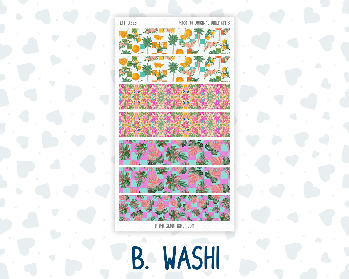 Kit 0226 - A6 Hobonichi Original - Daily Kit - July - Tropical Whimsy
