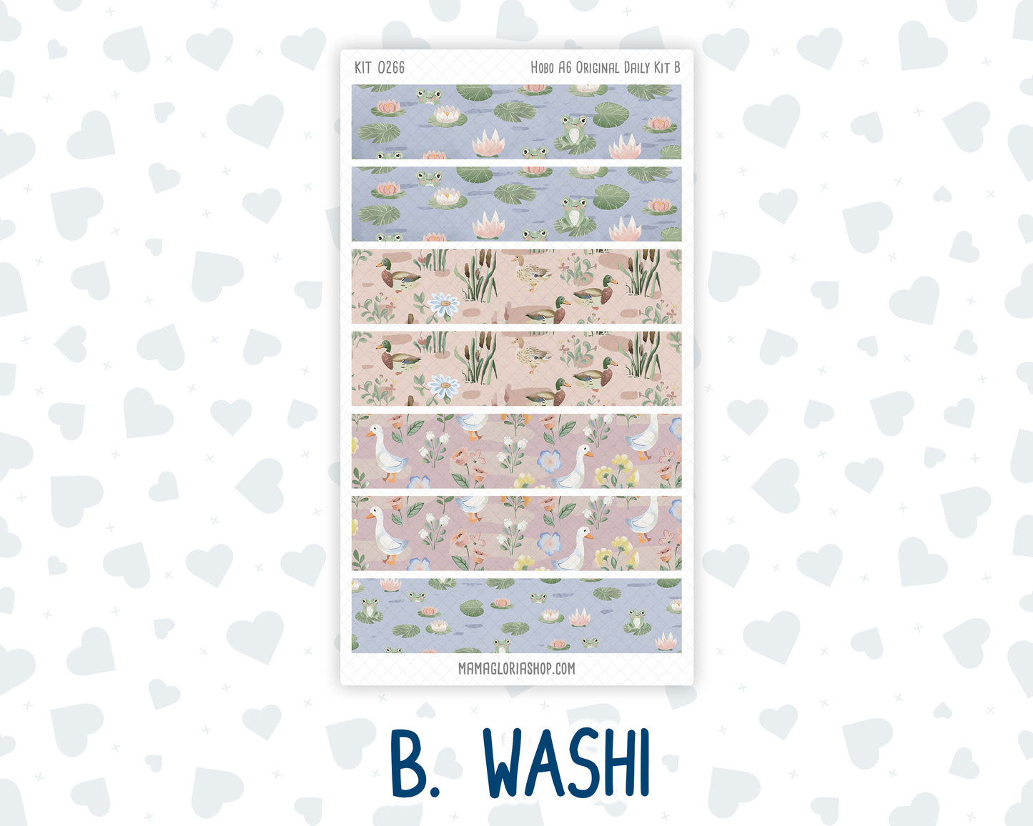 Kit 0266 - A6 Hobonichi Original - Daily Kit - May - Froggy Lake Picnic