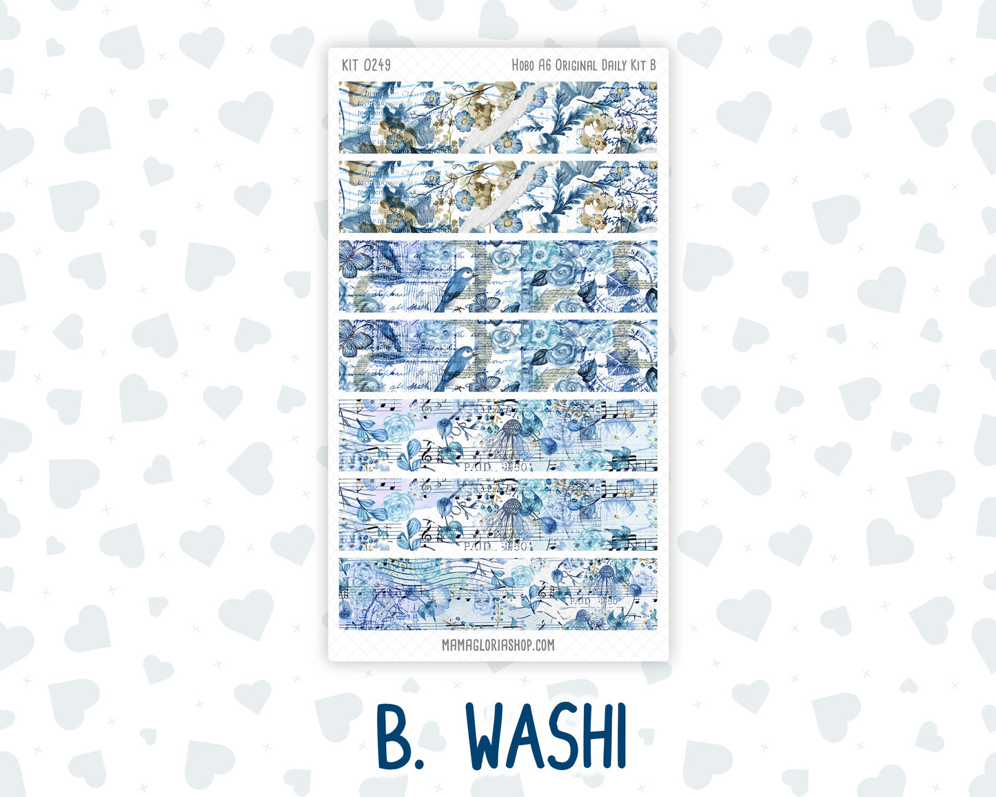 Kit 0249 - A6 Hobonichi Original - Daily Kit - January - Icy Lace