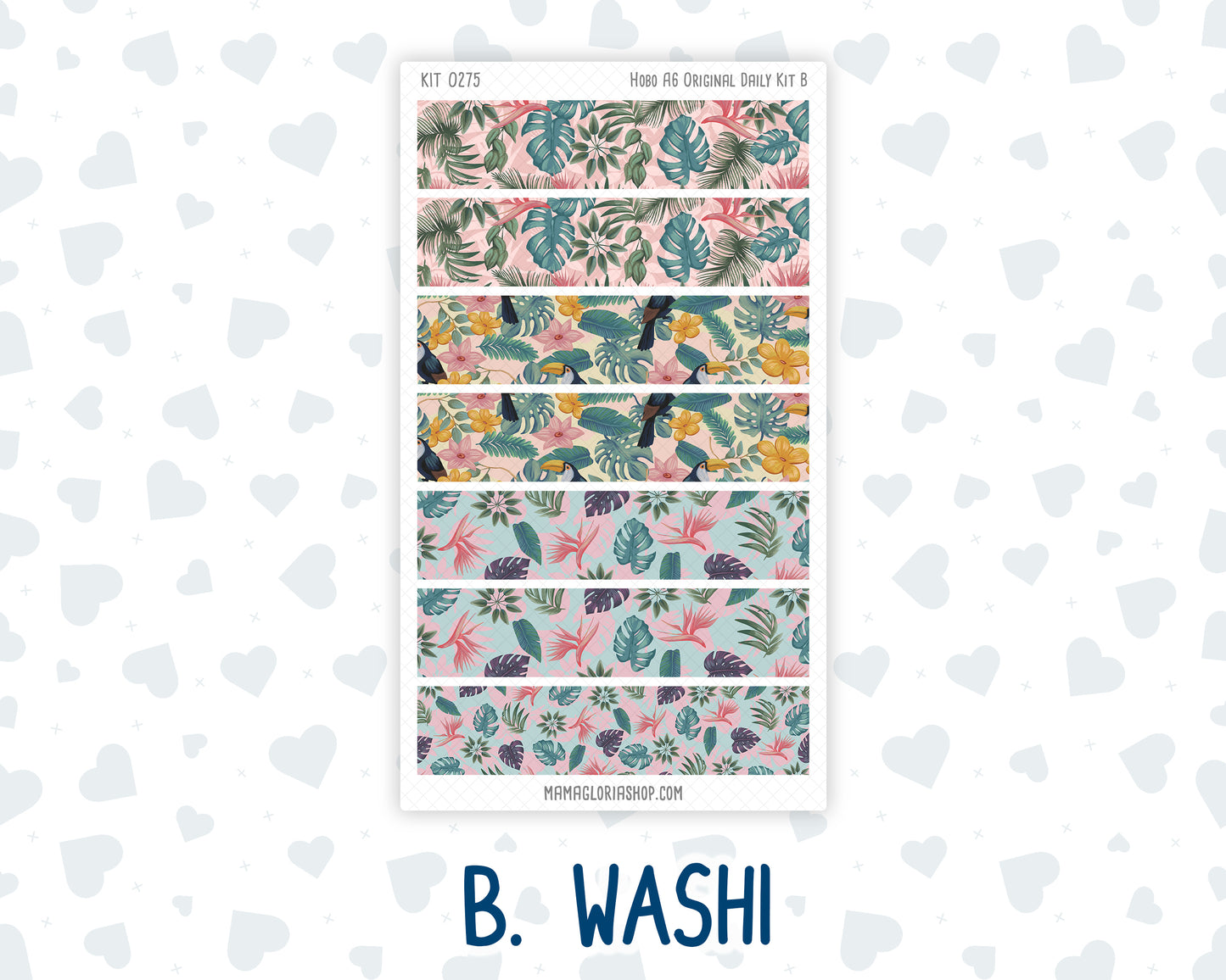 Kit 0275 - A6 Hobonichi Original - Daily Kit - July - Tropical Safari Blush