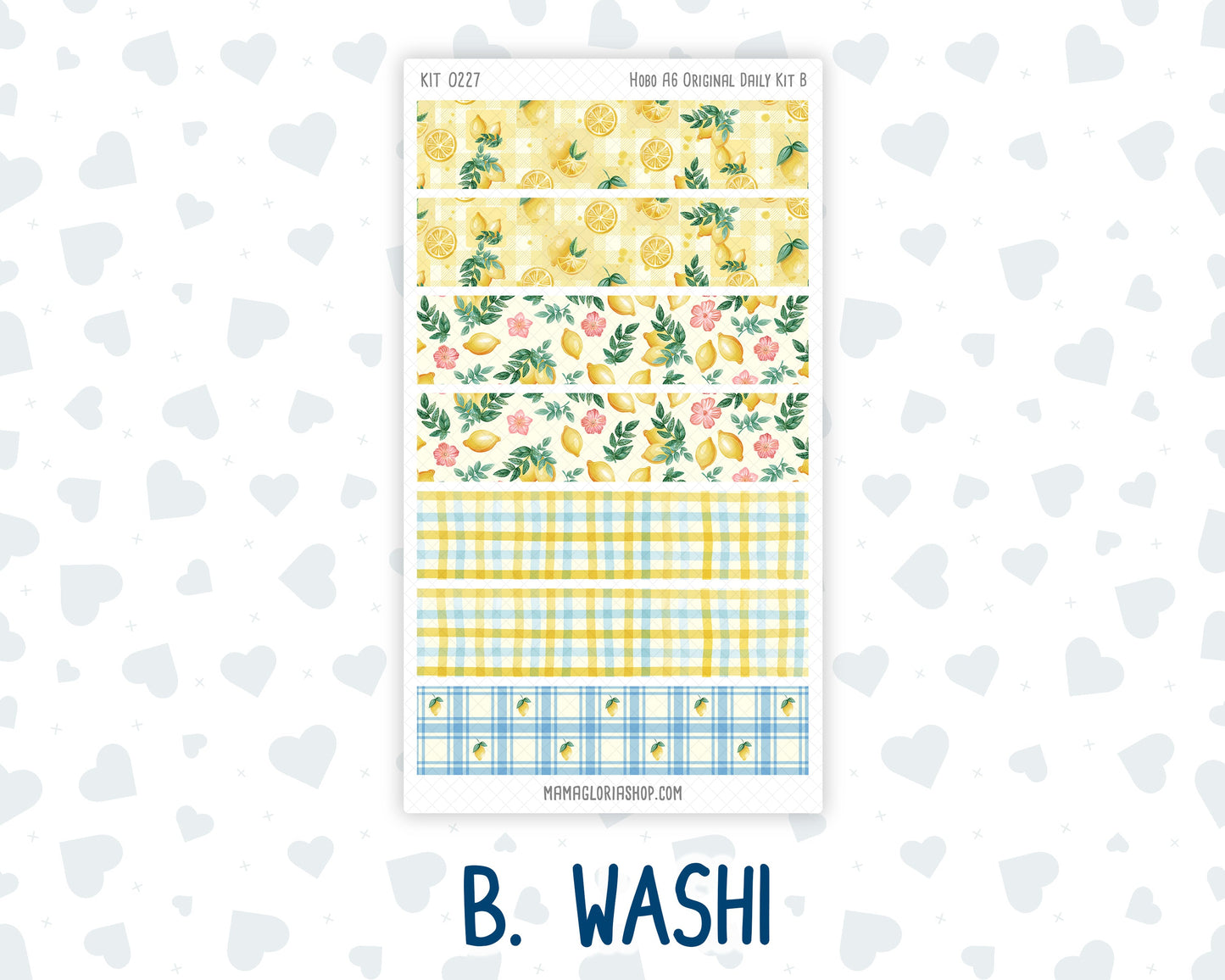 Kit 0227 - A6 Hobonichi Original - Daily Kit - July - Lemon Grove
