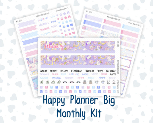Kit 0252 - HP Big - Monthly Kit - February - Tokyo Candy Cloud - For Big Happy Planner
