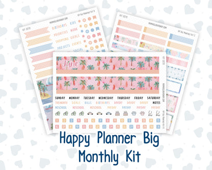 Kit 0270 - HP Big - Monthly Kit - June - Beachside Bliss - For Big Happy Planner