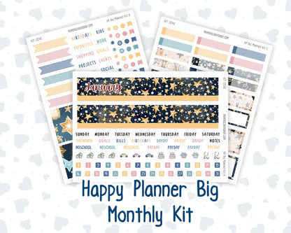 Kit 0248 - HP Big - Monthly Kit - January - Midnight Countdown - For Big Happy Planner