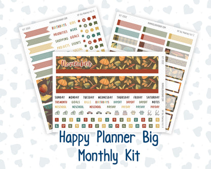 Kit 0302 - HP Big - Monthly Kit - November - Thankful Season - For Big Happy Planner