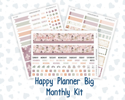 Kit 0293 - HP Big - Monthly Kit - September - Fleur de Provence - For Big Happy Planner