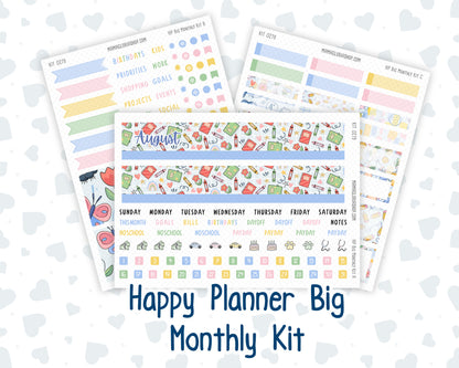 Kit 0279 - HP Big - Monthly Kit - August - Not Ready For School - For Big Happy Planner