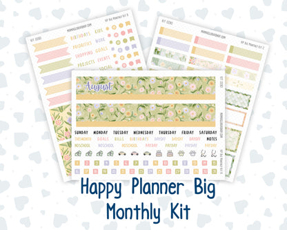Kit 0280 - HP Big - Monthly Kit - Half Past Six In August - For Big Happy Planner