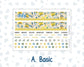 Kit 0274 - HP Big - Monthly Kit - July - Sunny Lemon Shore - For Big Happy Planner