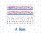 Kit 0273 - HP Big - Monthly Kit - July - Americana In Bloom - For Big Happy Planner
