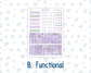 Kit 0263 - HP Big - Monthly Kit - April - Lavender Drift - For Big Happy Planner