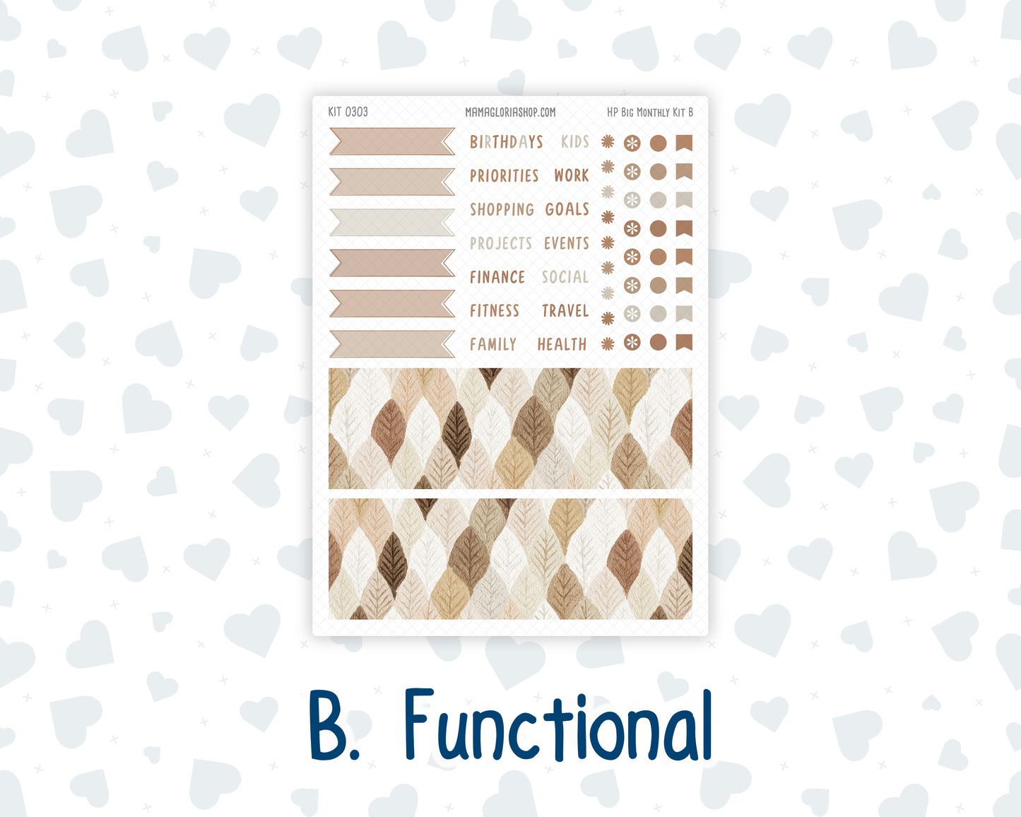Kit 0303 - HP Big - Monthly Kit - November - Into The Woods - For Big Happy Planner