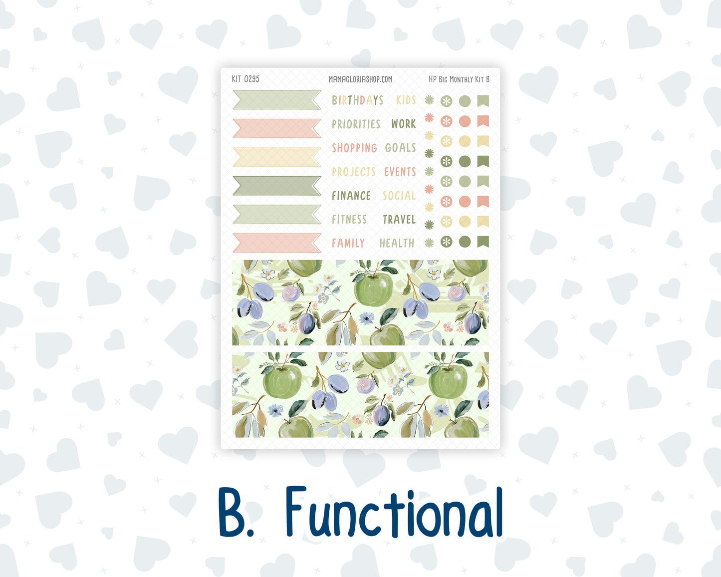 Kit 0295 - HP Big - Monthly Kit - September - Apple Harvest - For Big Happy Planner