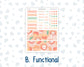 Kit 0278 - HP Big - Monthly Kit - August - Oops, All Peaches - For Big Happy Planner