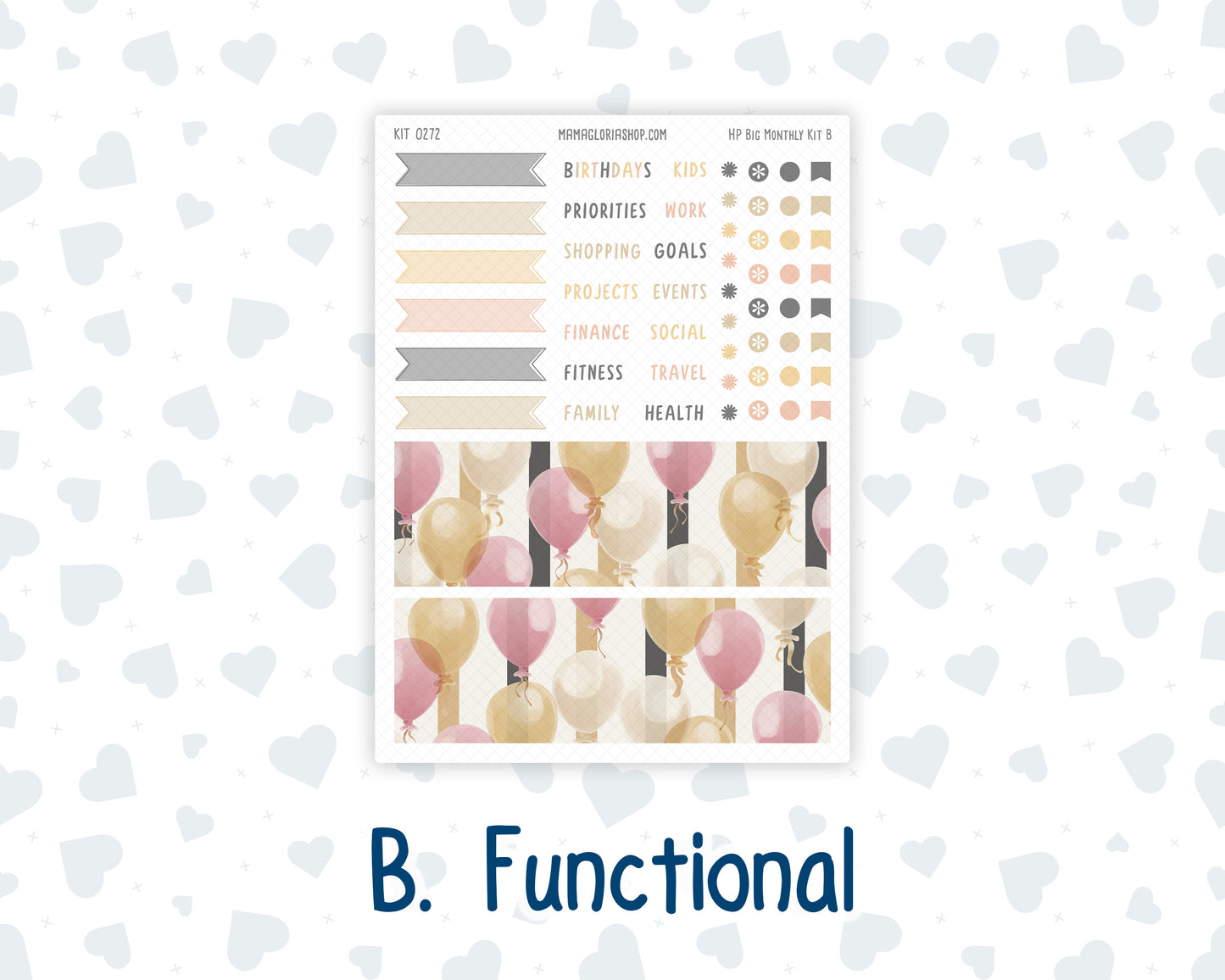 Kit 0272 - HP Big - Monthly Kit - May - Graduation - For Big Happy Planner