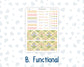 Kit 0280 - HP Big - Monthly Kit - Half Past Six In August - For Big Happy Planner
