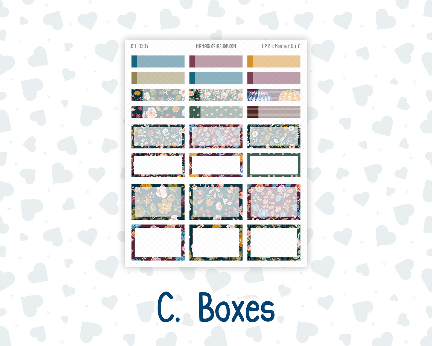 Kit 0304 - HP Big - Monthly Kit - November - Autumn In Bloom - For Big Happy Planner