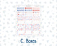 Kit 0273 - HP Big - Monthly Kit - July - Americana In Bloom - For Big Happy Planner