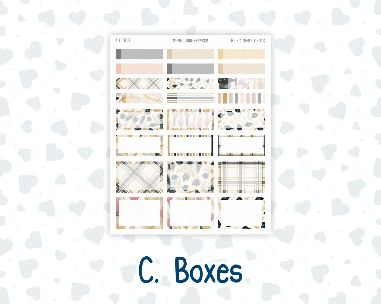 Kit 0272 - HP Big - Monthly Kit - May - Graduation - For Big Happy Planner