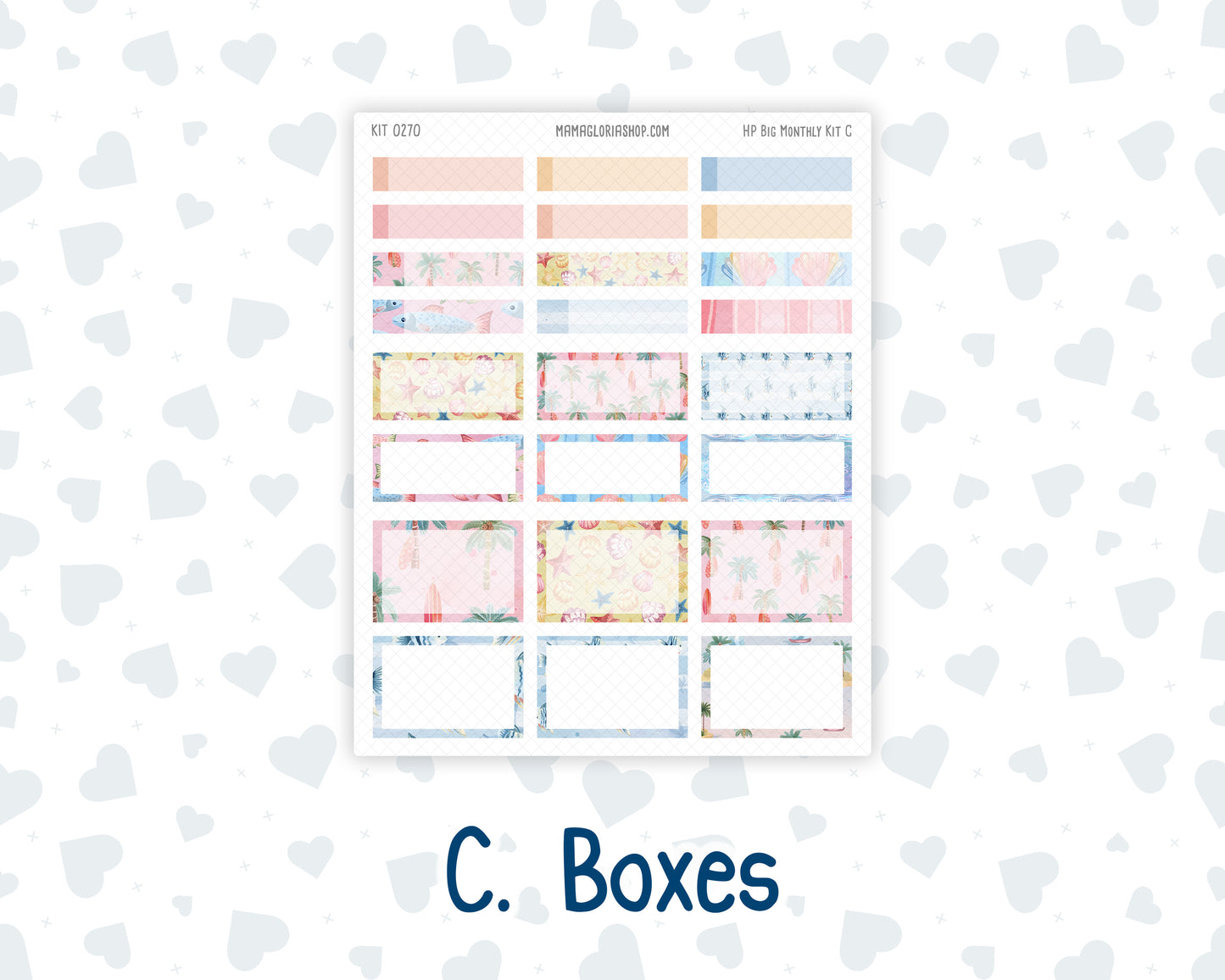 Kit 0270 - HP Big - Monthly Kit - June - Beachside Bliss - For Big Happy Planner