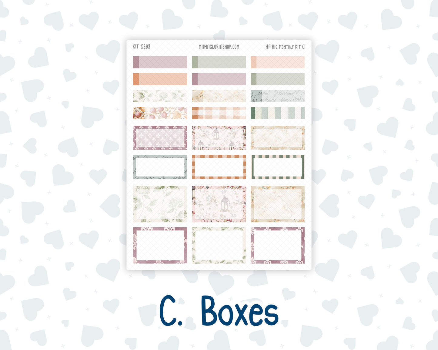 Kit 0293 - HP Big - Monthly Kit - September - Fleur de Provence - For Big Happy Planner