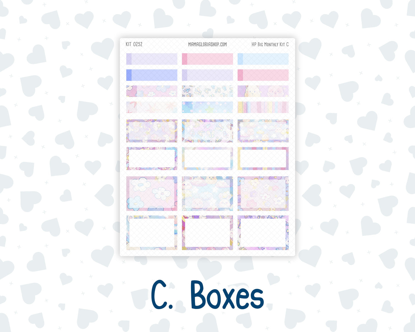Kit 0252 - HP Big - Monthly Kit - February - Tokyo Candy Cloud - For Big Happy Planner