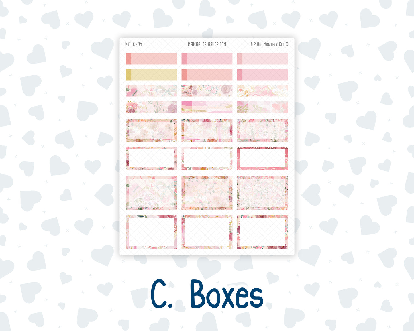 Kit 0294 - HP Big - Monthly Kit - September - Rosy Reveria - For Big Happy Planner