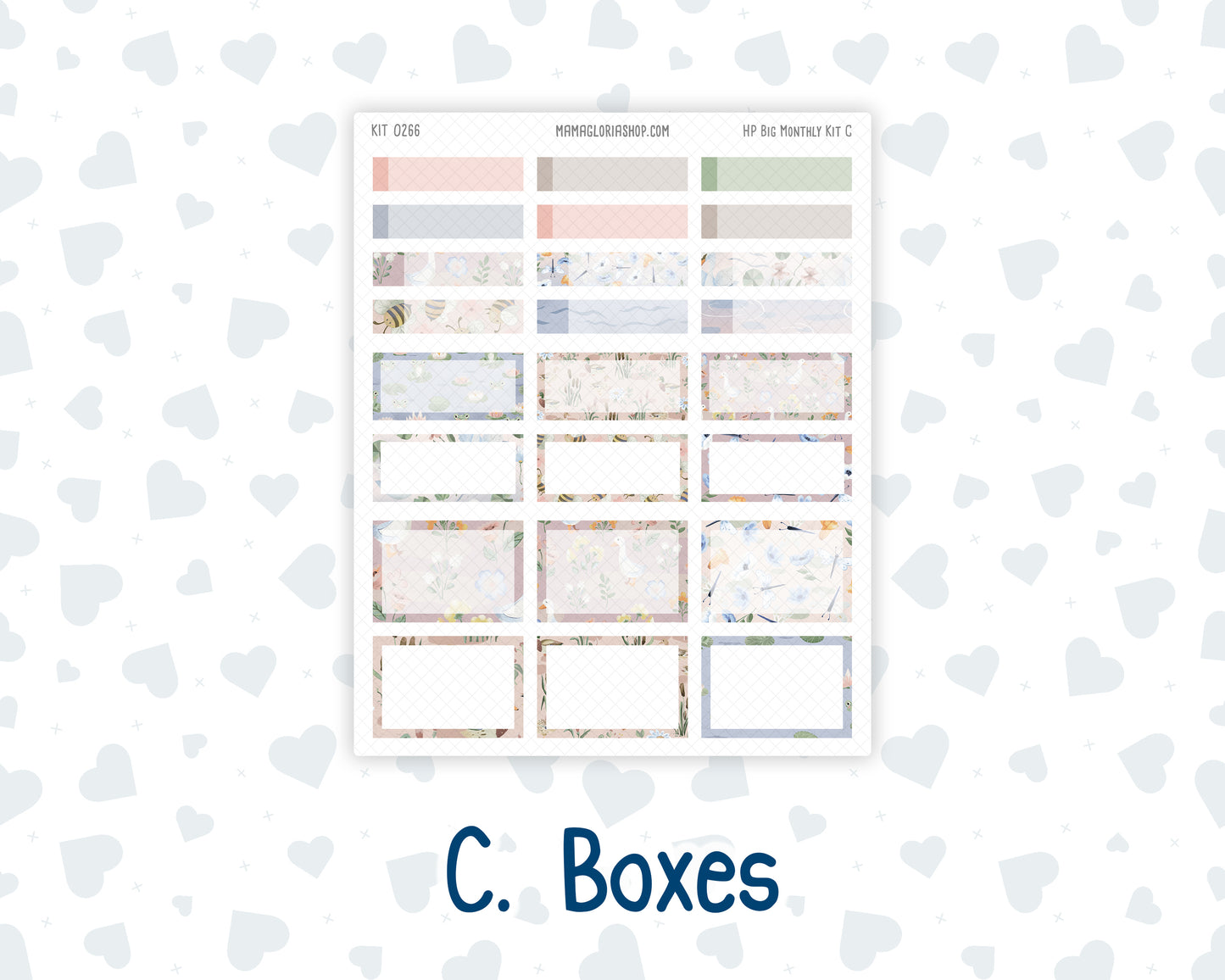 Kit 0266 - HP Big - Monthly Kit - May - Froggy Lake Picnic - For Big Happy Planner