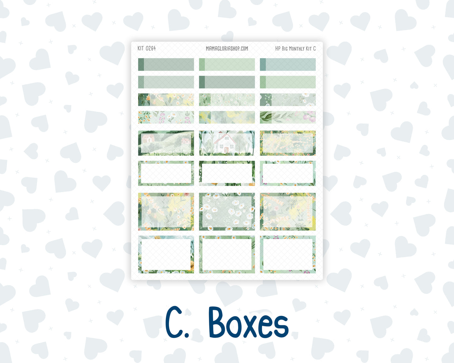 Kit 0264 - HP Big - Monthly Kit - May - Spring Walk - For Big Happy Planner
