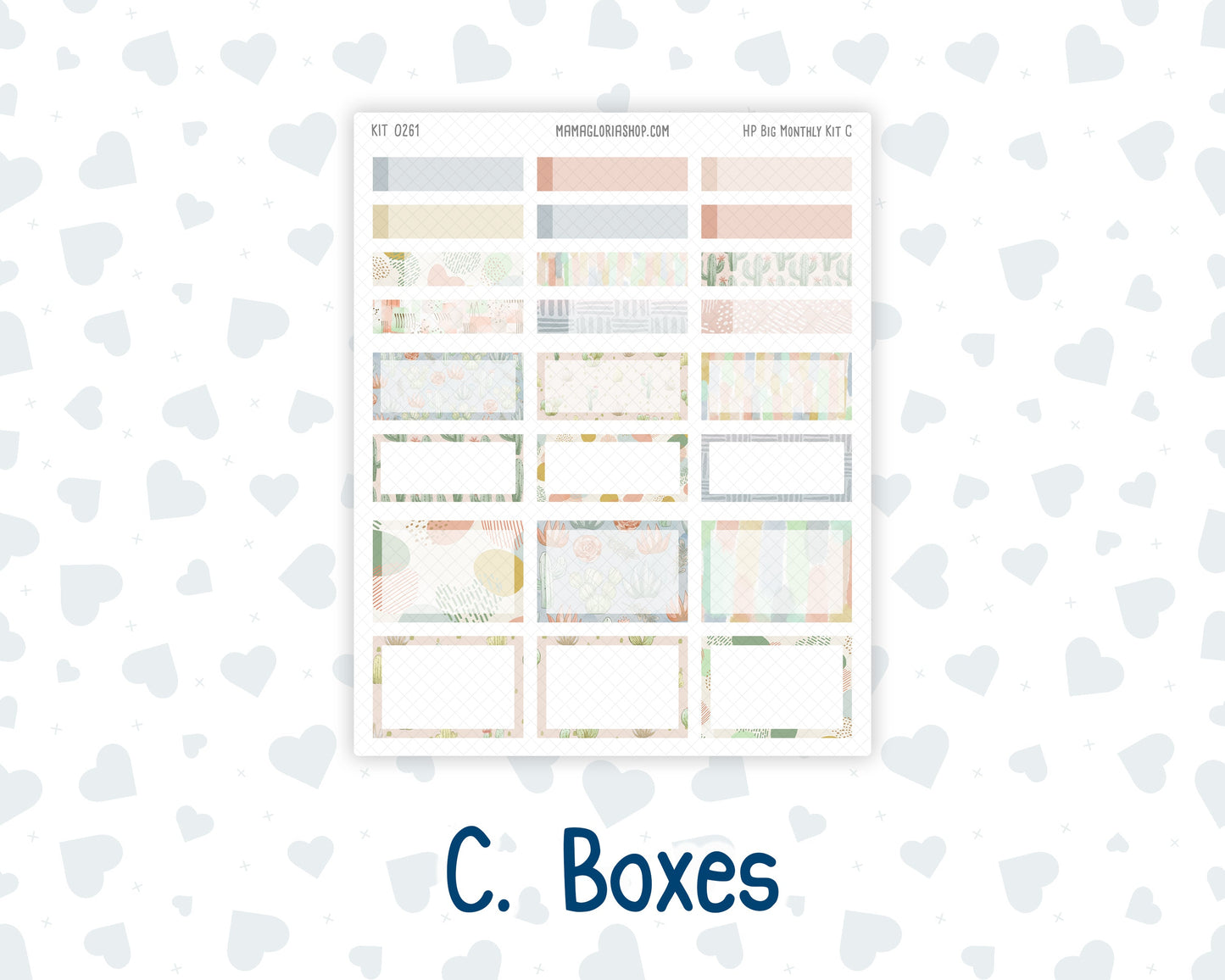 Kit 0261 - HP Big - Monthly Kit - April - Llama Spring - For Big Happy Planner