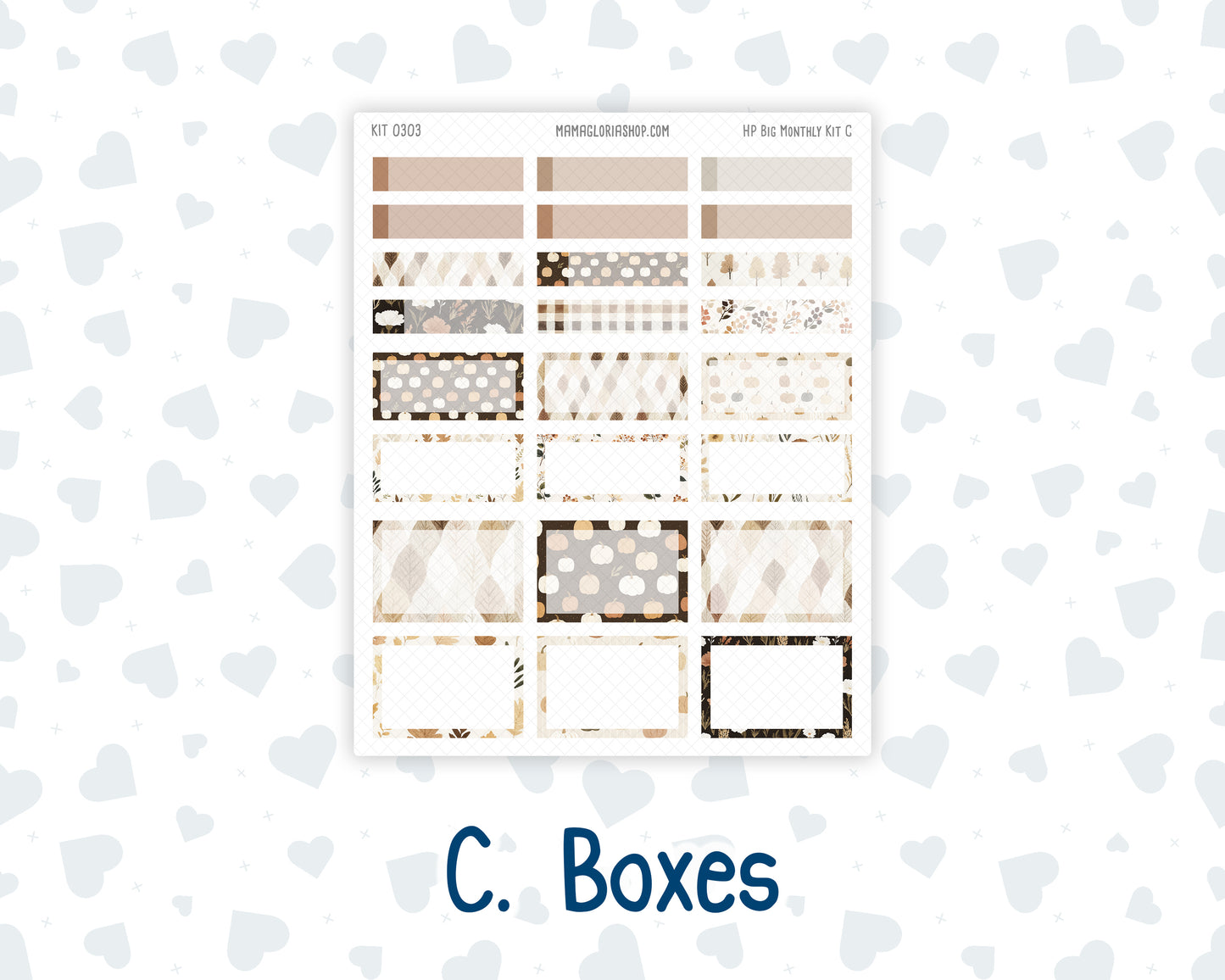 Kit 0303 - HP Big - Monthly Kit - November - Into The Woods - For Big Happy Planner