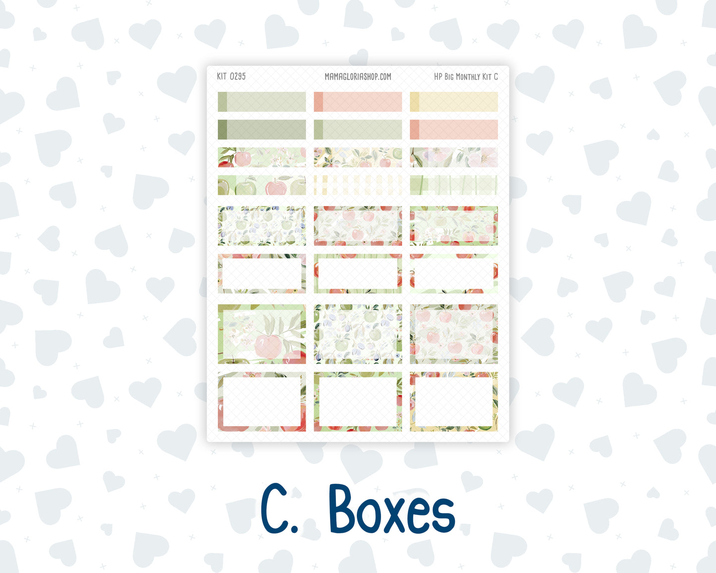 Kit 0295 - HP Big - Monthly Kit - September - Apple Harvest - For Big Happy Planner
