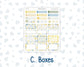 Kit 0274 - HP Big - Monthly Kit - July - Sunny Lemon Shore - For Big Happy Planner