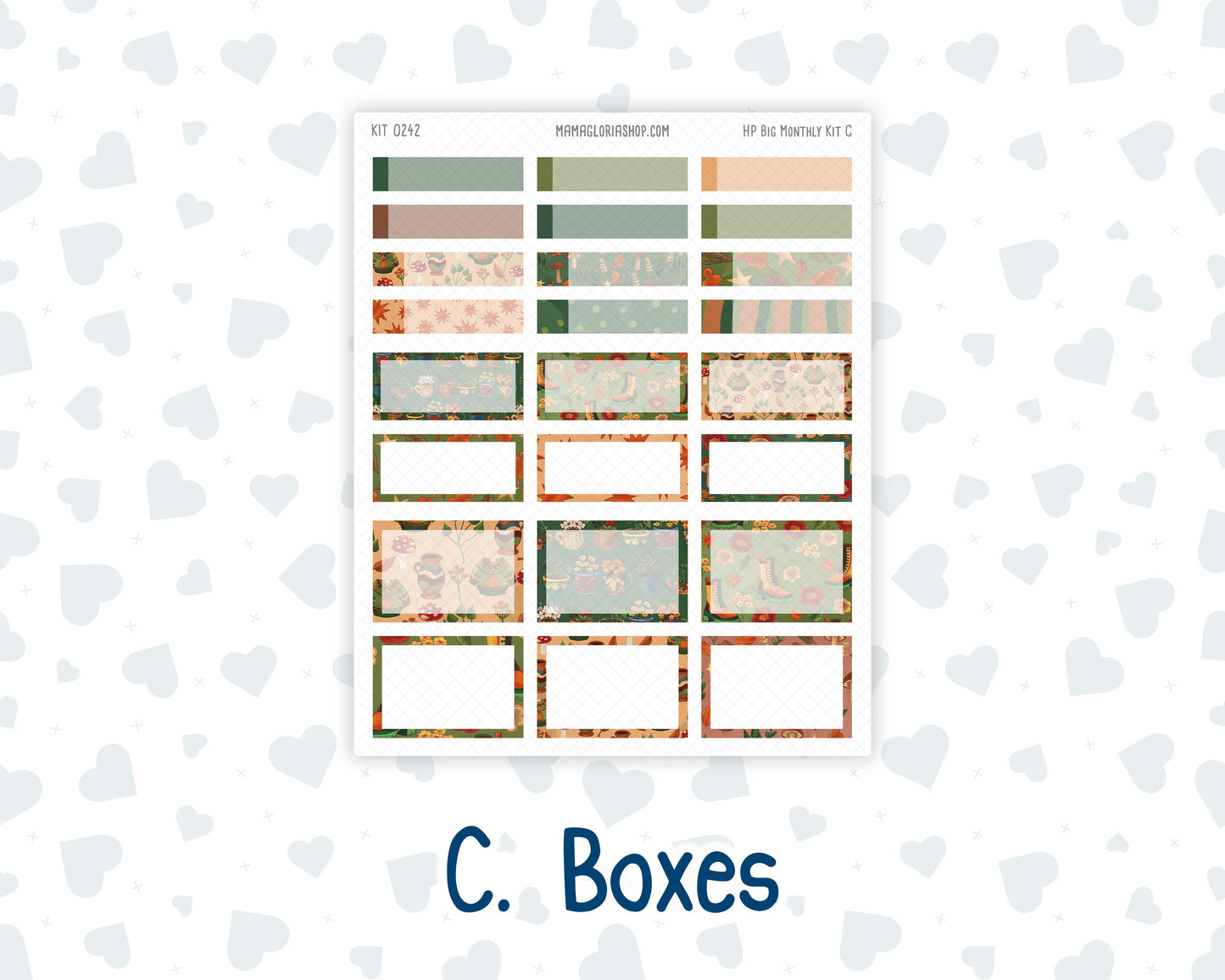 Kit 0242 - HP Big - Monthly Kit - November - Cottage Autumn - For Big Happy Planner
