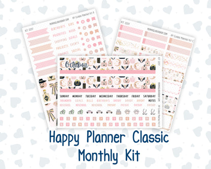 Kit 0297 - HP Classic - Monthly Kit - October - Pink Spell - For Classic Happy Planner