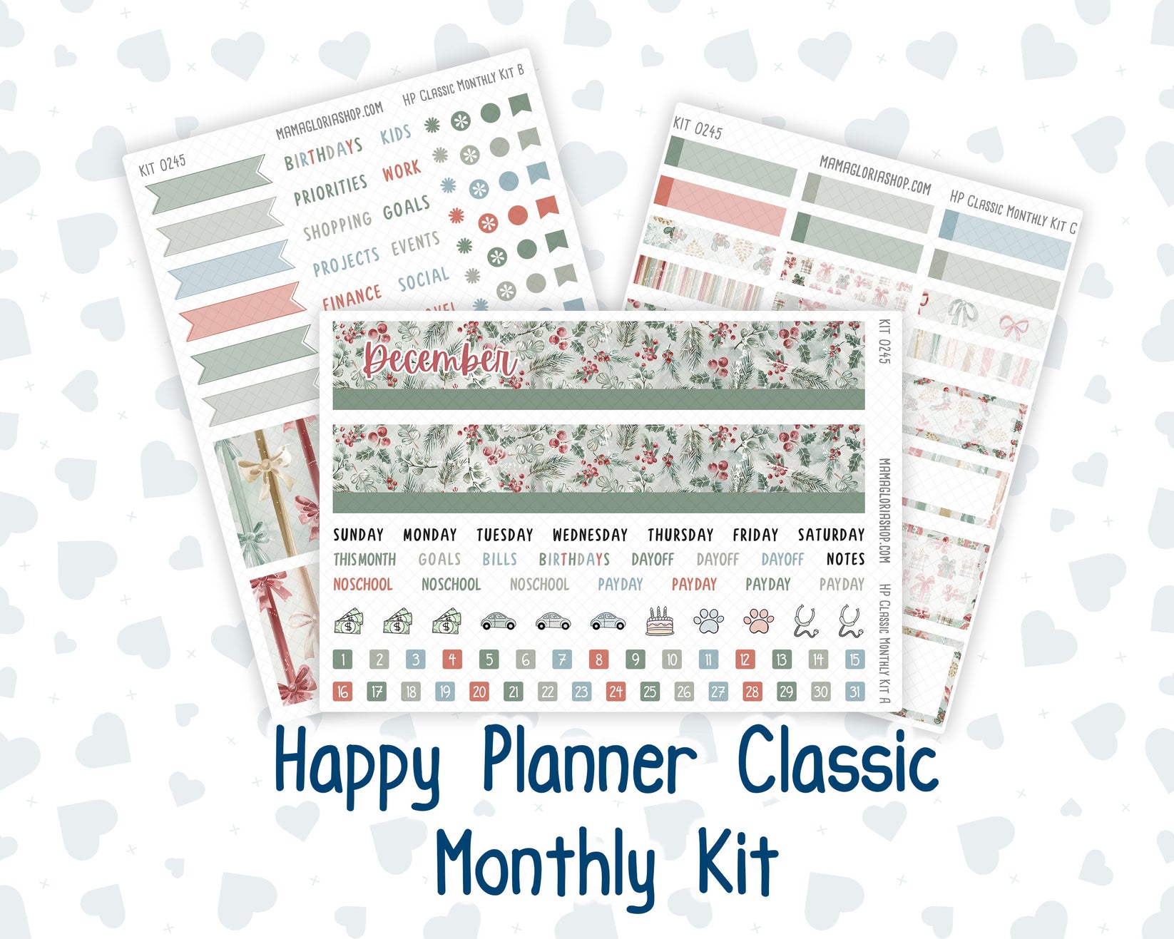 Kit 0245 - HP Classic - Monthly Kit - December - Vintage Christmas - F ...