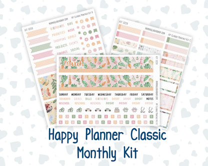 Kit 0259 - HP Classic - Monthly Kit - March - Spring Garden Chores - For Classic Happy Planner