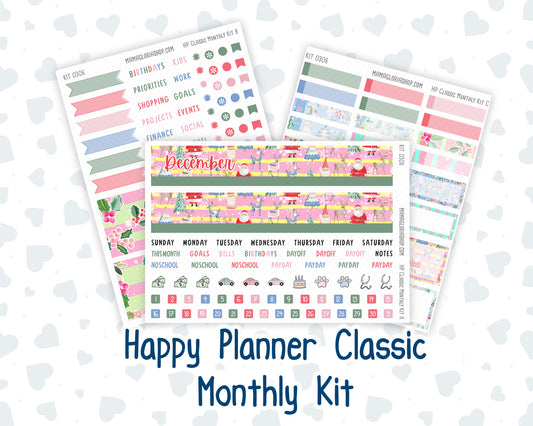 Kit 0306 - HP Classic - Monthly Kit - December - Jolly Mischief - For Classic Happy Planner