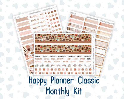 Kit 0296 - HP Classic - Monthly Kit - September - Coffee Break - For Classic Happy Planner