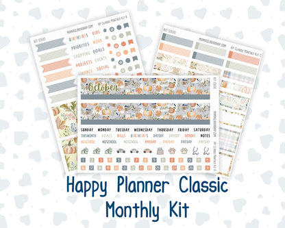 Kit 0300 - HP Classic - Monthly Kit - October - Autumn Stroll - For Classic Happy Planner