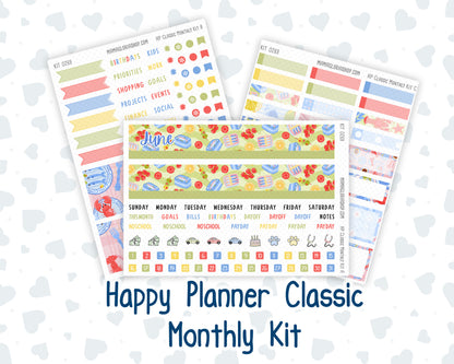 Kit 0269 - HP Classic - Monthly Kit - June - Dolce Mare - For Classic Happy Planner