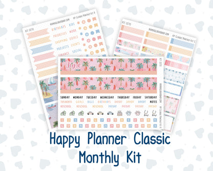 Kit 0270 - HP Classic - Monthly Kit - June - Beachside Bliss - For Classic Happy Planner
